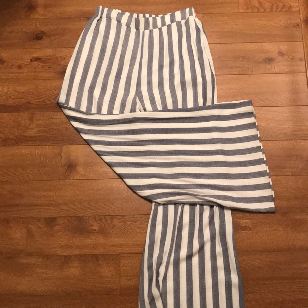LOVE IN Striped Palazzo Pants